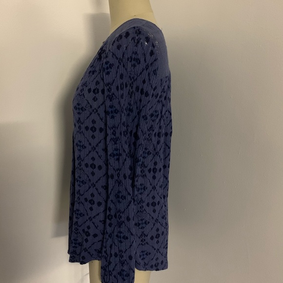 Lucky Brand Knit Floral Lace Top - Picture 3 of 4